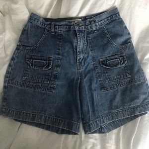 00s denim pocket denim shorts